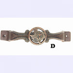 Copper Texas Map Cross Concho Cast Iron Handle