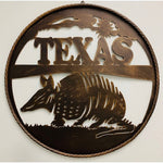 23" Heavy Metal Texas Armadillo Wall Décor