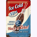 Ice Cold 8 x 12 Tin Sign