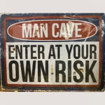 Man Cave 12 x 16 Tin Sign