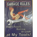 Garage Rules 12 x 16 Tin Sign