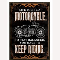 Life Like a Motorcycle 8 x 12 Tin Sign