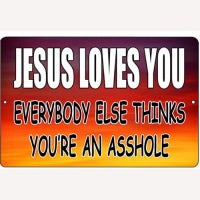 Jesus Loves You 8 x 12 Tin Sign