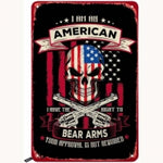 American Bear Arms 12 x 16 Tin Sign