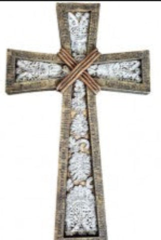 White Lace Wall Cross