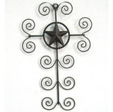 Star 21" x 13" Decorative Metal Swirl Cross