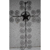 Star 21" x 13" Decorative Metal Swirl Cross