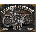 1630 Legends Never Die Tin Sign