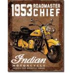 1932 Indian 1953 Roadmaster Tin Sign