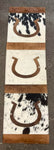 Cowhide Horseshoe Table Runner 58" x 17"