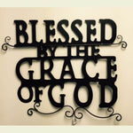 Metal Blessed By the Grace of God Wall Décor