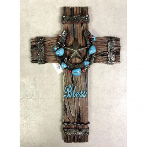 Turquoise Bless Cross