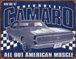 2135 Camaro 1967 Muscle Tin Sign