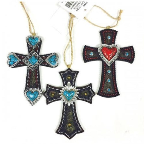 Set of 3 Cross Ornaments
