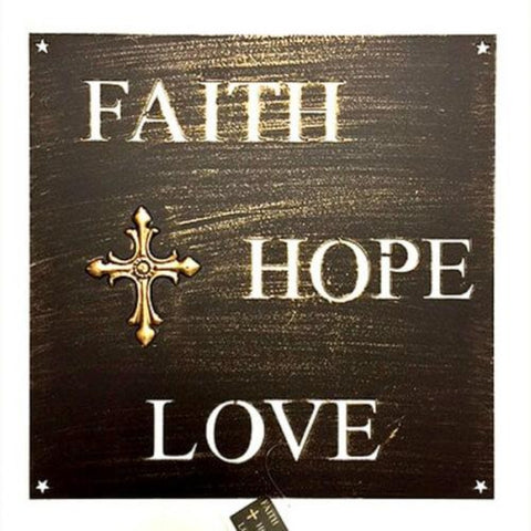 Metal Faith Hope Love Wall Décor