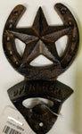 Star in Horseshoe Bottle Opener