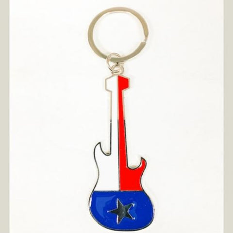 Texas Guitar Keychain