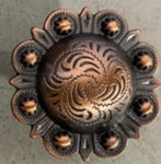 Copper Plain Concho Drawer Pull