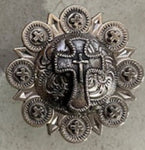 Silver Cross Concho Drawer Pull