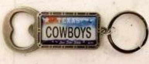 Cowboys License Plate Keychain & Bottle Opener