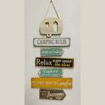 Camping Hanging Wood Sign