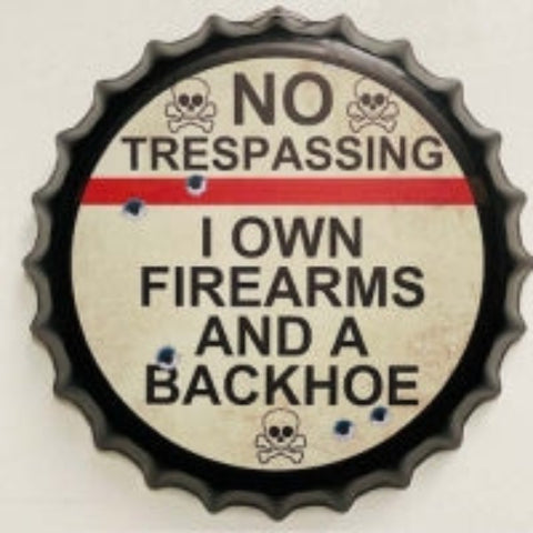 No Trespassing Bottle Cap