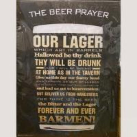 The Beer Prayer 12 x 16 Tin Sign