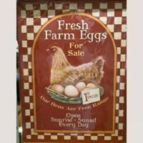 Fresh Farm Eggs 12 x 16 Tin Sign