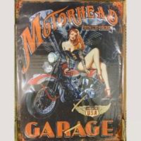 Motorhead Garage 12 x 16 Tin Sign