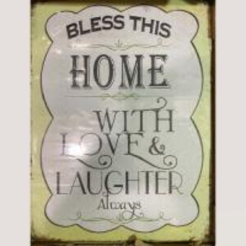 Bless This Home 12 x 16 Tin Sign