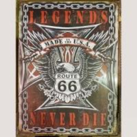 Legends Never Die 12 x 16 Tin Sign