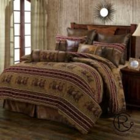 Running Horse Bedding 5 Piece Set Queen