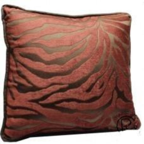 Burgundy & Zebra 18x18 Pillow