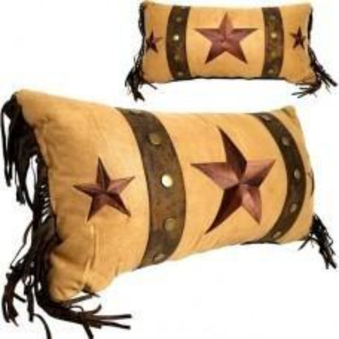 Triple Star Pillow with Fringe