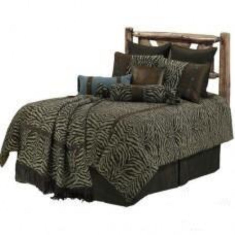 Turquoise Zebra Bed 7 Piece Set Queen