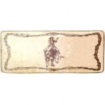 Bull Riding Cream 24x60 Kitchen or Bath Mat