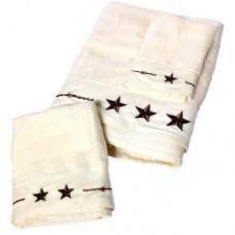 Star & Wire 3 Piece Towel Set ~ Cream