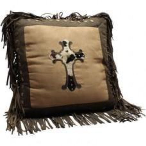 Cowhide Cross Pillow