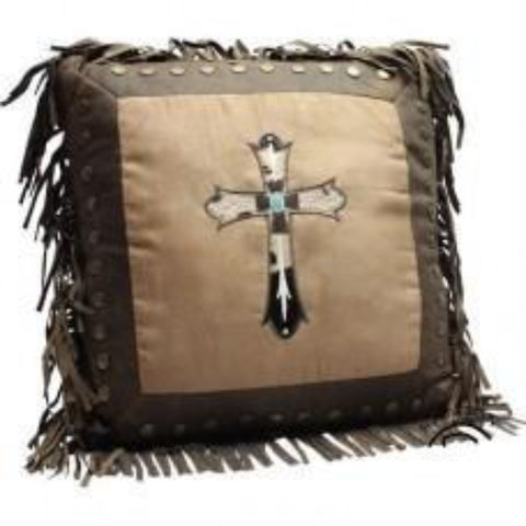 Cowhide Cross Pillow