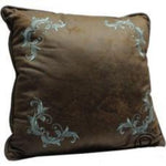 Fleur De Lis Embroidered Pillow