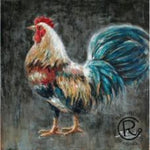 Rooster with Black Canvas