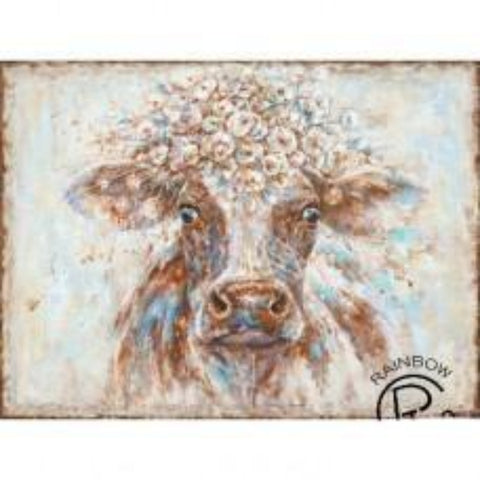 Flower Cow Canvas