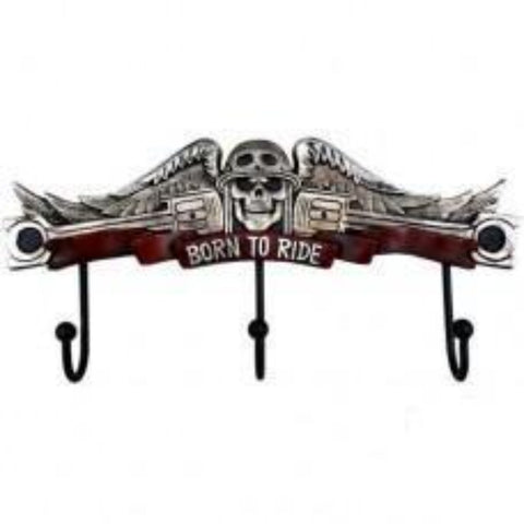 Born To Ride 3 Hook Plaque