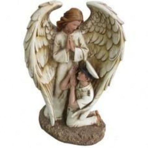 Navy Guardian Angel Figurine