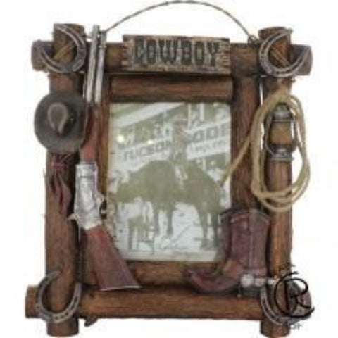 Cowboy with Rifle 8x10 Cabin Frame