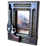 Gun with Gold Pattern 4x6 Frame