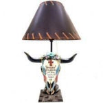 Skull Flower Bible Lamp with Shade