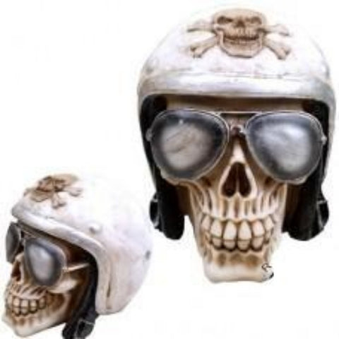 Skull with Sunglasses Figurine