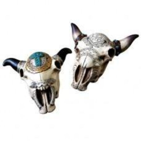 Cow Skull Trinket Box Set Of 2