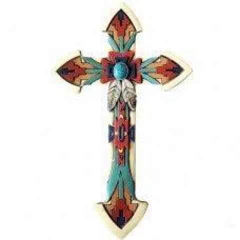 Feather Wall 14" Cross